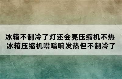 冰箱不制冷了灯还会亮压缩机不热 冰箱压缩机嗡嗡响发热但不制冷了